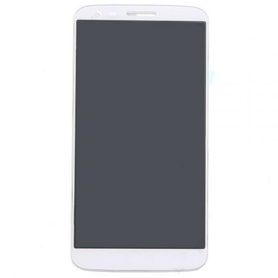 For LG G2 D802 LCD Screen Digitizer Assembly with Frame -White